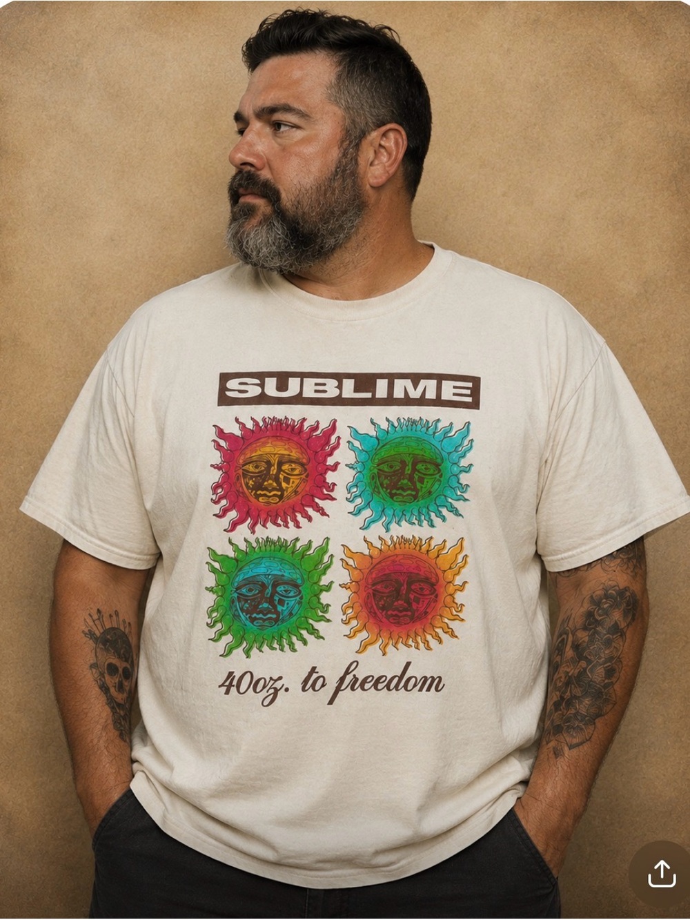 40oz. to Freedom Graphic Tee - Cream